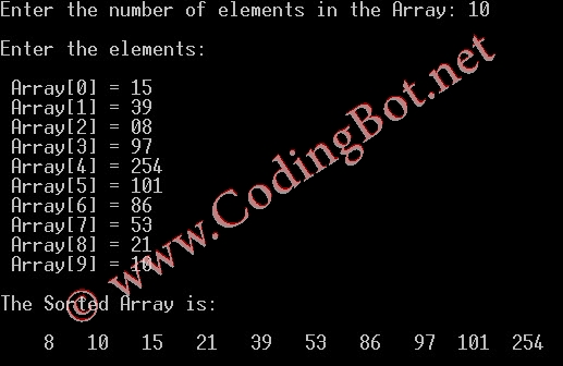 Bubble Sort Algorithm And C Code - Coding Bot